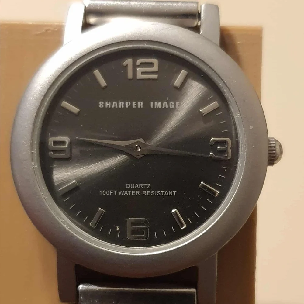 🦋10/$20🦋 Sharper Image FM002 Silver/Grey Stainless Steel Mesh Women's Watch